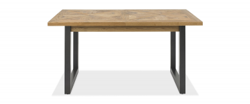 Indus Rustic Oak & Peppercorn Small Rectangular Dining Table